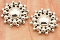 Artie Yellowhorse Sterling Silver Rising Sun Design Post Earrings